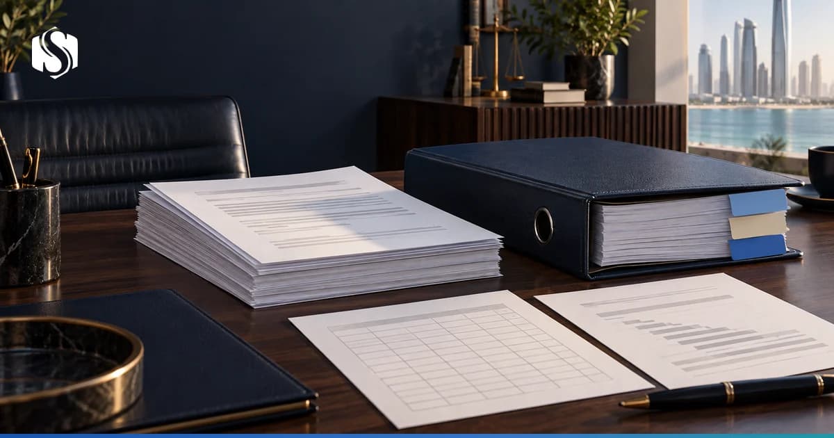 A compliance officer's AML training file open beside the printed text of Cabinet Resolution 134 of 2025, with the training and record-keeping articles tabbed.